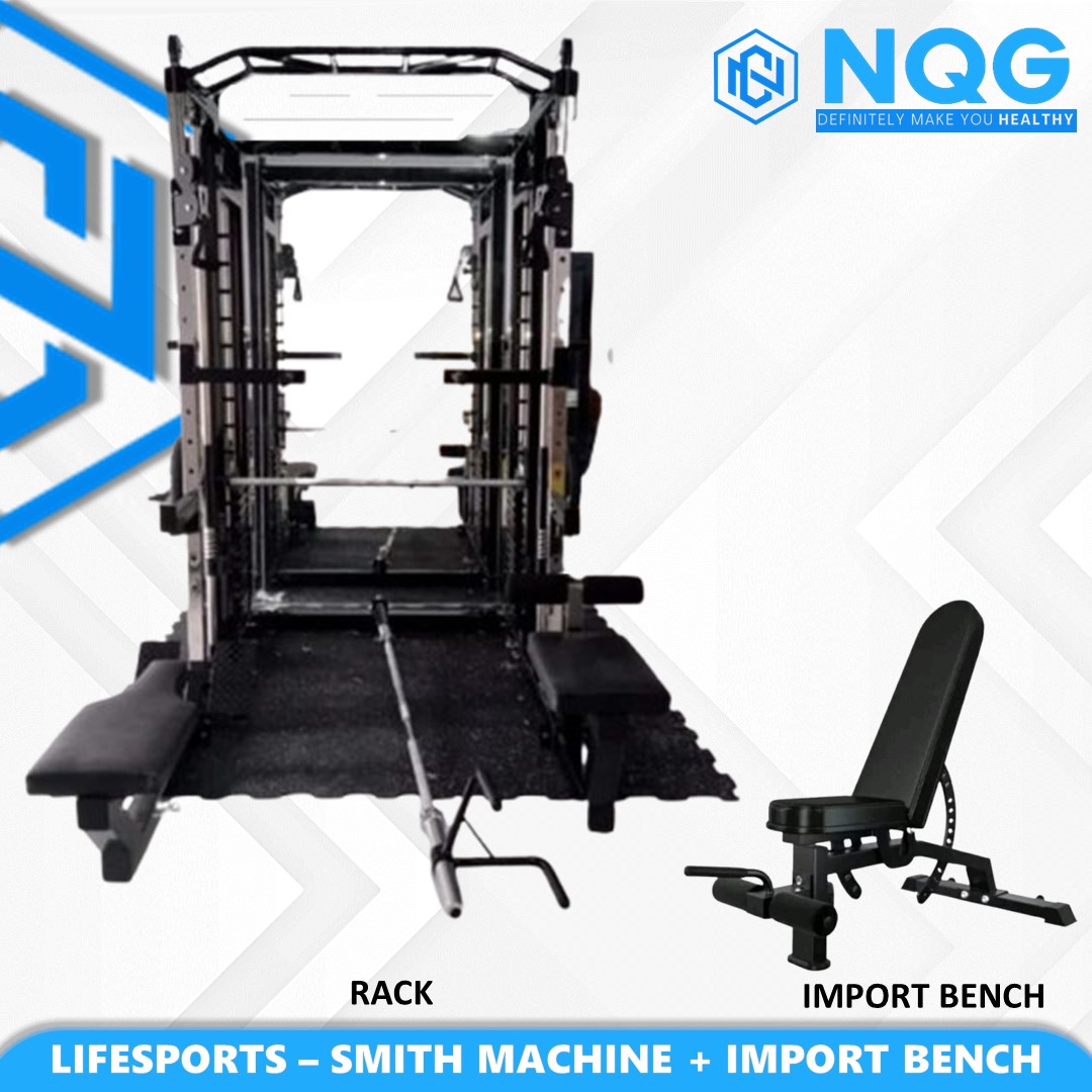 NQG – New Alat Olahraga Fitness Gym Smith Machine Like Magnus X5 Plus Leg Press Pulldown Rowing
