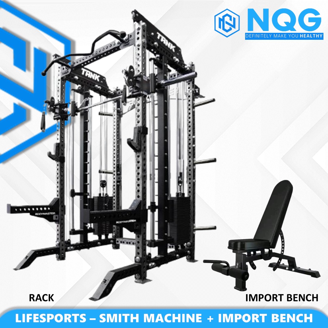 NQG – New Alat Olahraga Fitness Gym All In One Power Rack Multi Smith Machine BM Tank 5090 Pro
