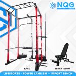 NQG – New Alat Olahraga Fitness Gym Power Squat Rack BM 1802 Bench Press Power Cage