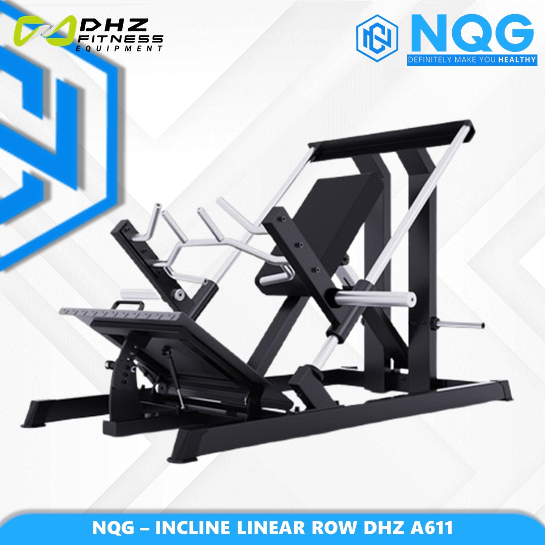 NQG – New Alat Olahraga Fitness Gym Incline Linear Row Machine Plate Loaded DHZ A611