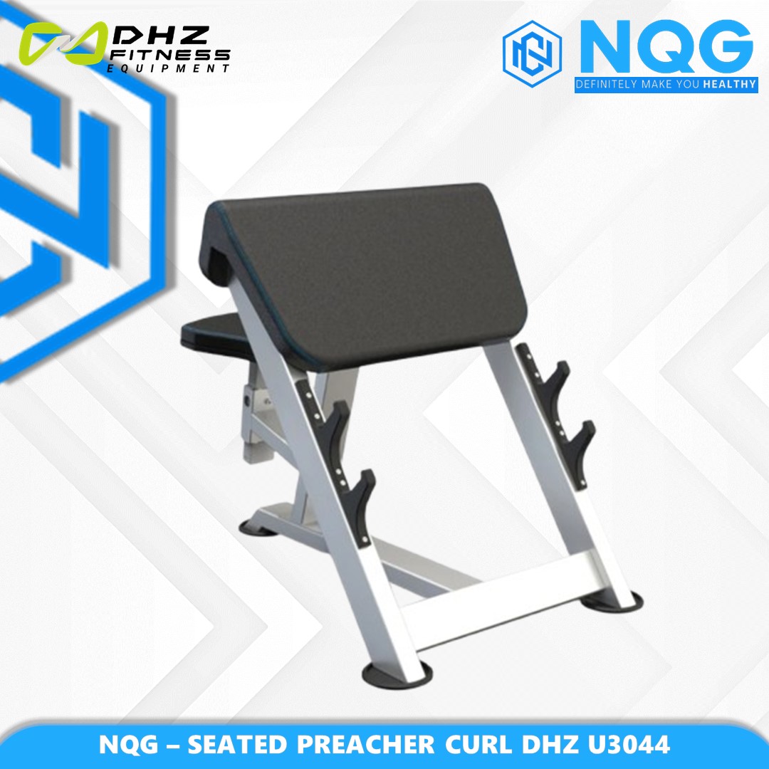 NQG – New Alat Olahraga Fitness Gym Seated Preacher Curl Machine DHZ Evost Series U3044