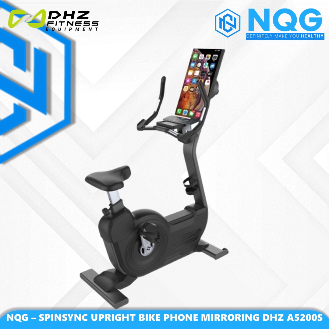 NQG – New Alat Olahraga Fitness Spinsync Upright Bike With Phone Mirroring Cardio DHZ A5200S