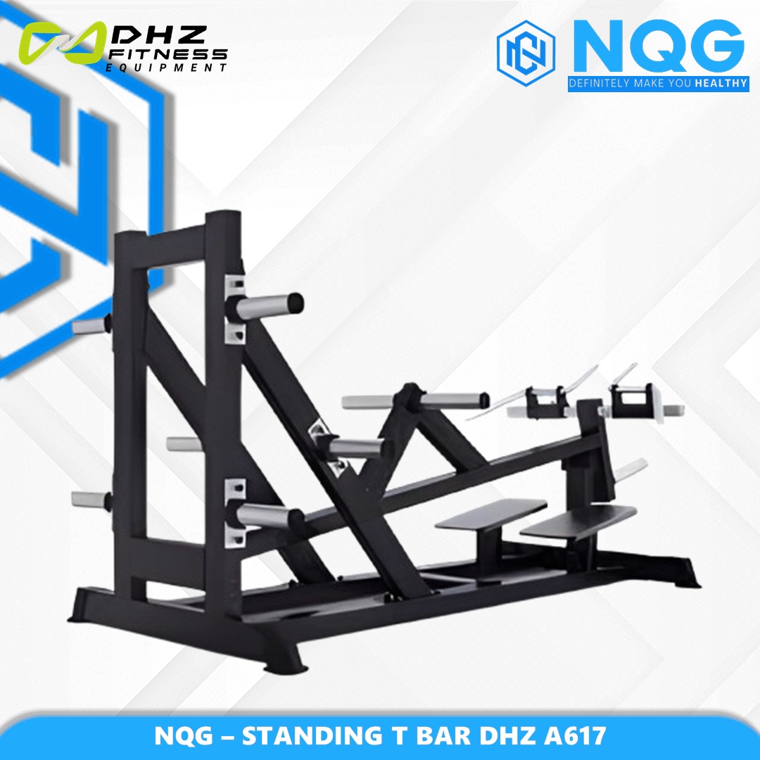 NQG – New Alat Olahraga Fitness Gym Standing T Bar Row Strenght Machine Plate Loaded DHZ A617