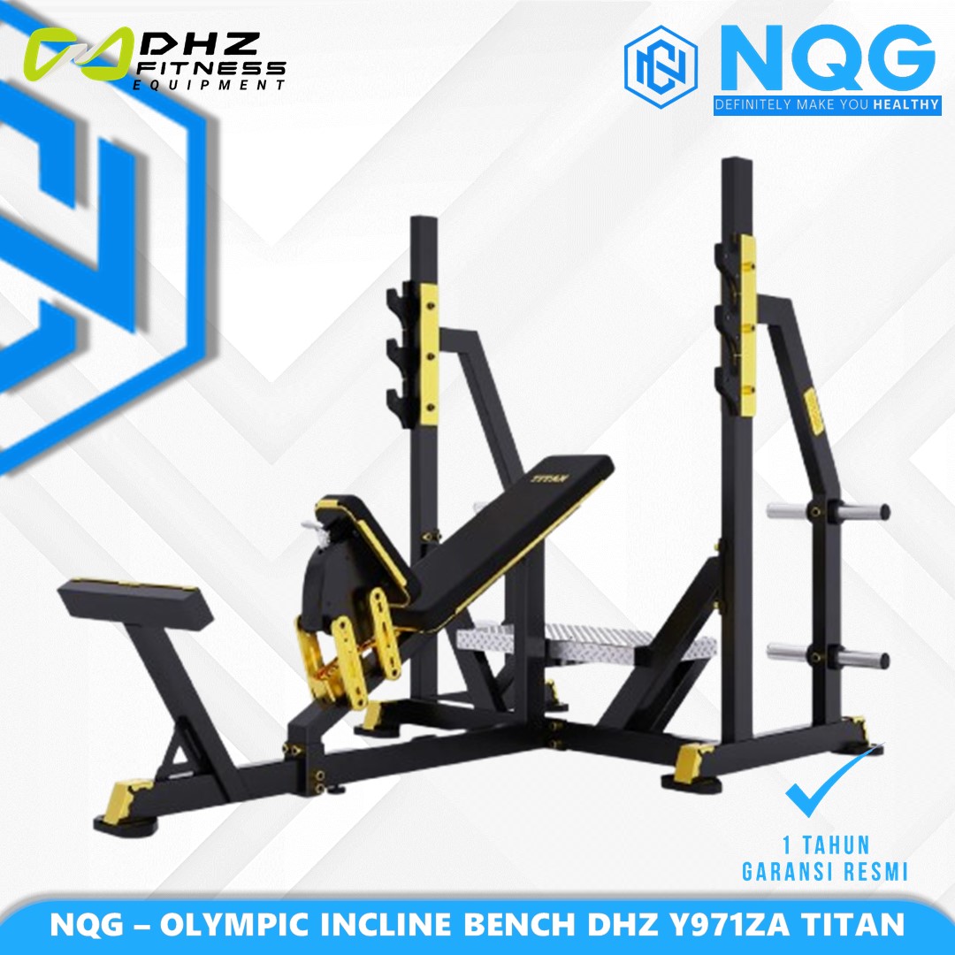 NQG – New Alat Olahraga Fitness Golden Olympic Incline Bench Press Titan Series DHZ Y971ZA
