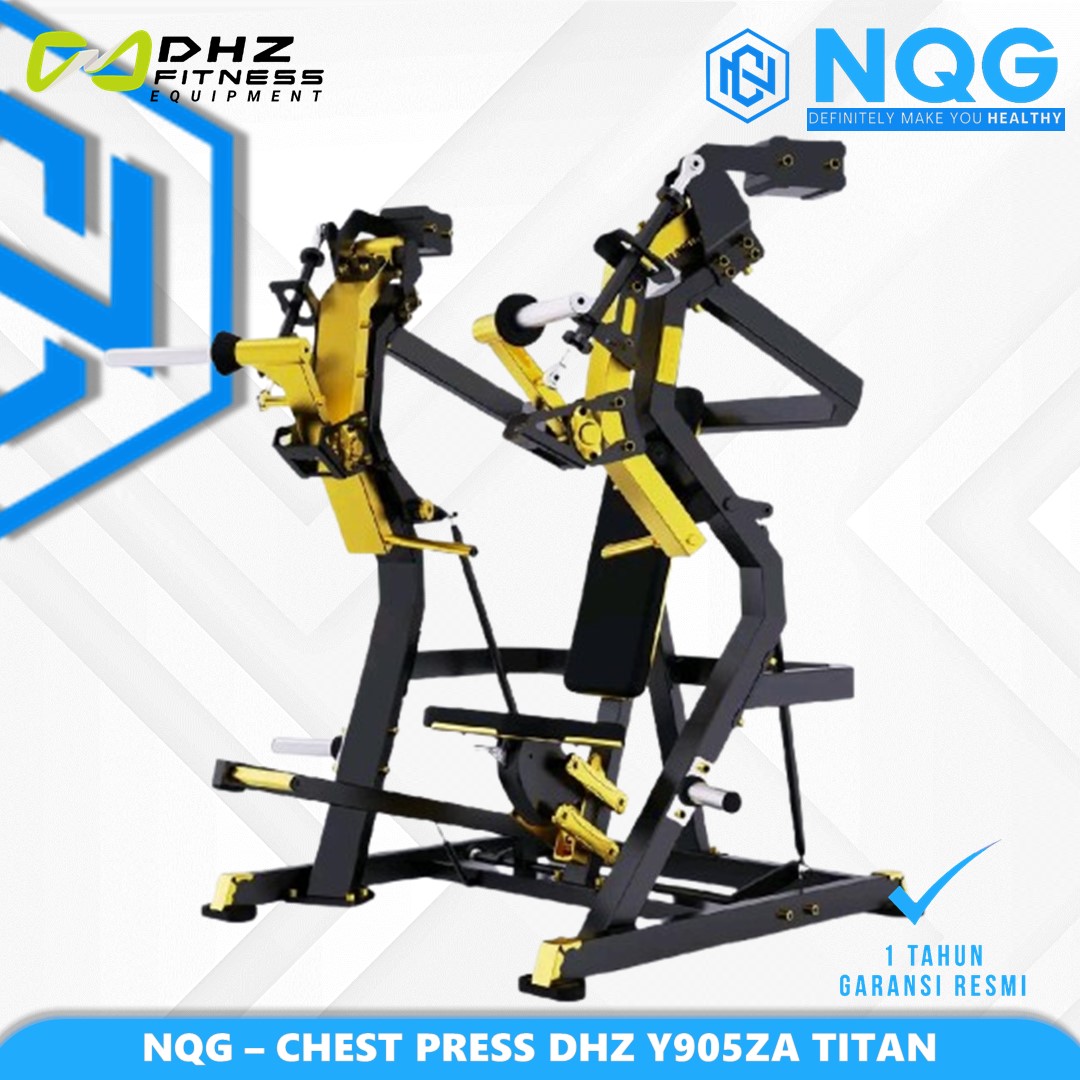 DHZ – New Alat Olahraga Fitness Gym Golden Chest Press Titan Series DHZ Y905ZA Plate Loaded