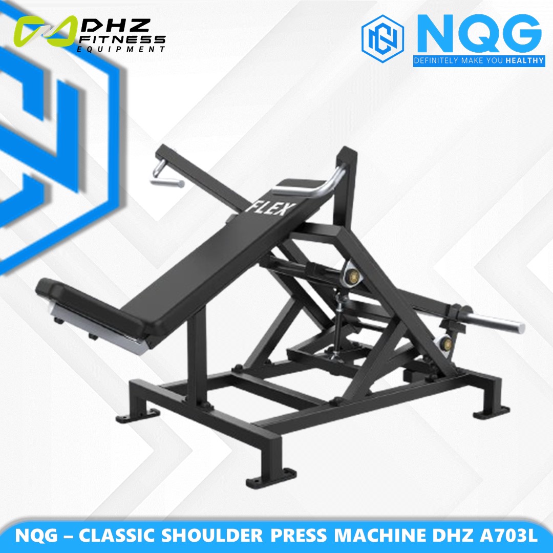 NQG – New Alat Olahraga Fitness Classic Shoulder Press Machine DHZ Plate Loaded A703L Flex