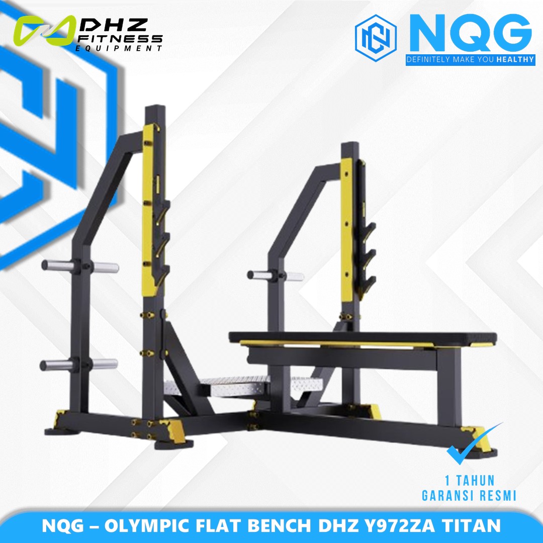NQG – New Alat Olahraga Fitness Gym Golden Olympic Flat Bench Press Titan Series DHZ Y972ZA