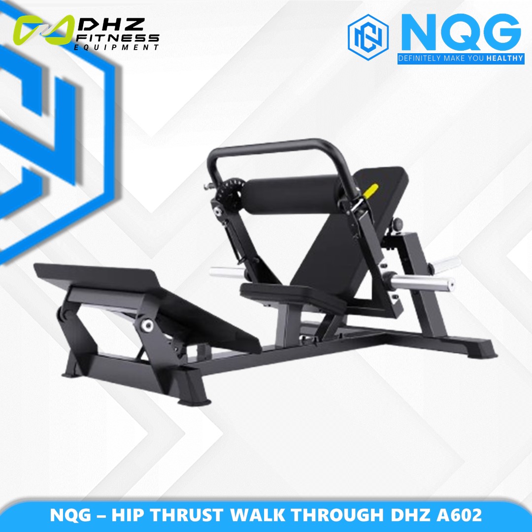 NQG – New Alat Olahraga Fitness Gym Hip Thrust Walk Through Machine DHZ A602 Plate Loaded