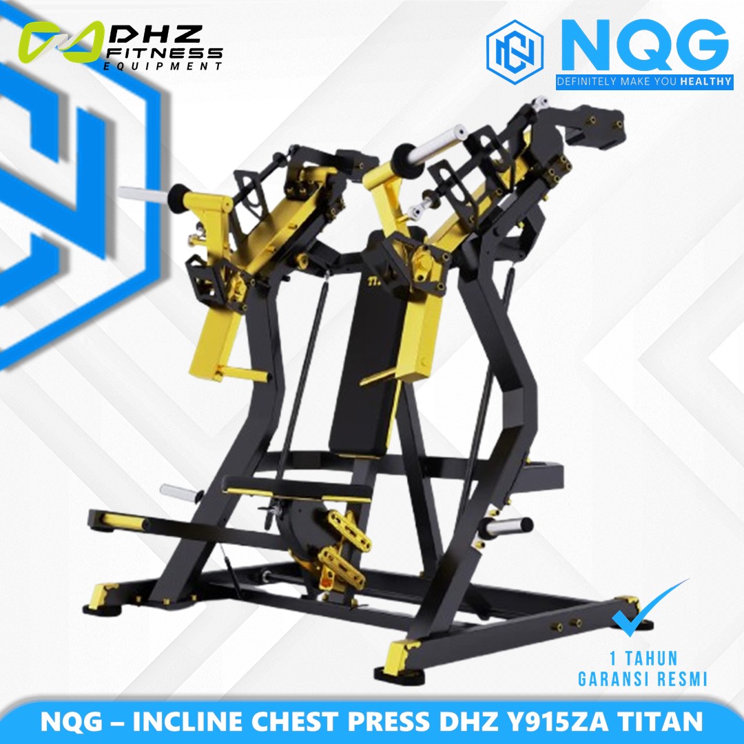 NQG – New Alat Olahraga Fitness Golden Incline Chest Press Titan Series DHZ Y915ZA Plate Load