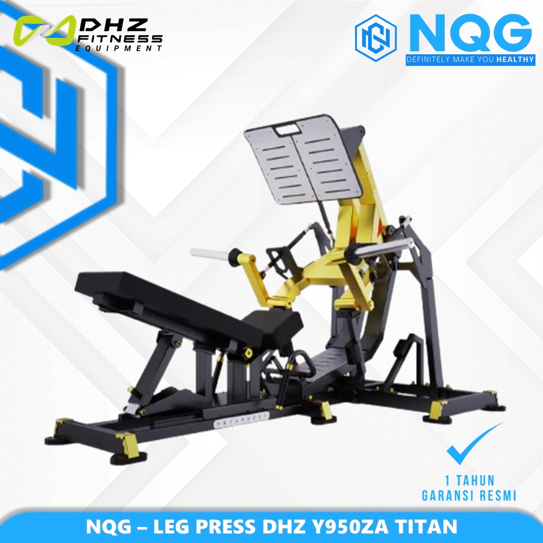 NQG – New Alat Olahraga Fitness Gym Golden Leg Press Titan Series DHZ Y950ZA Plate Loaded