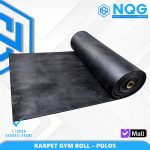 NQG – New Alat Olahraga Fitness Gym Karpet Rubber Flooring Gym Mat Karet Polos Black Roll