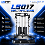 NQG – New Alat Olahraga Fitness Gym Multi Functional Trainer Dual Cable Crossover Rack LS017